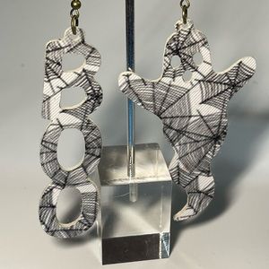 Faux leather earrings